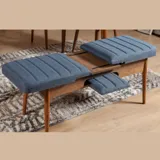 Sembol Bench Ceviz Lacivert