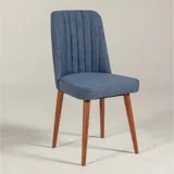 Sembol Sandalye Ceviz Lacivert